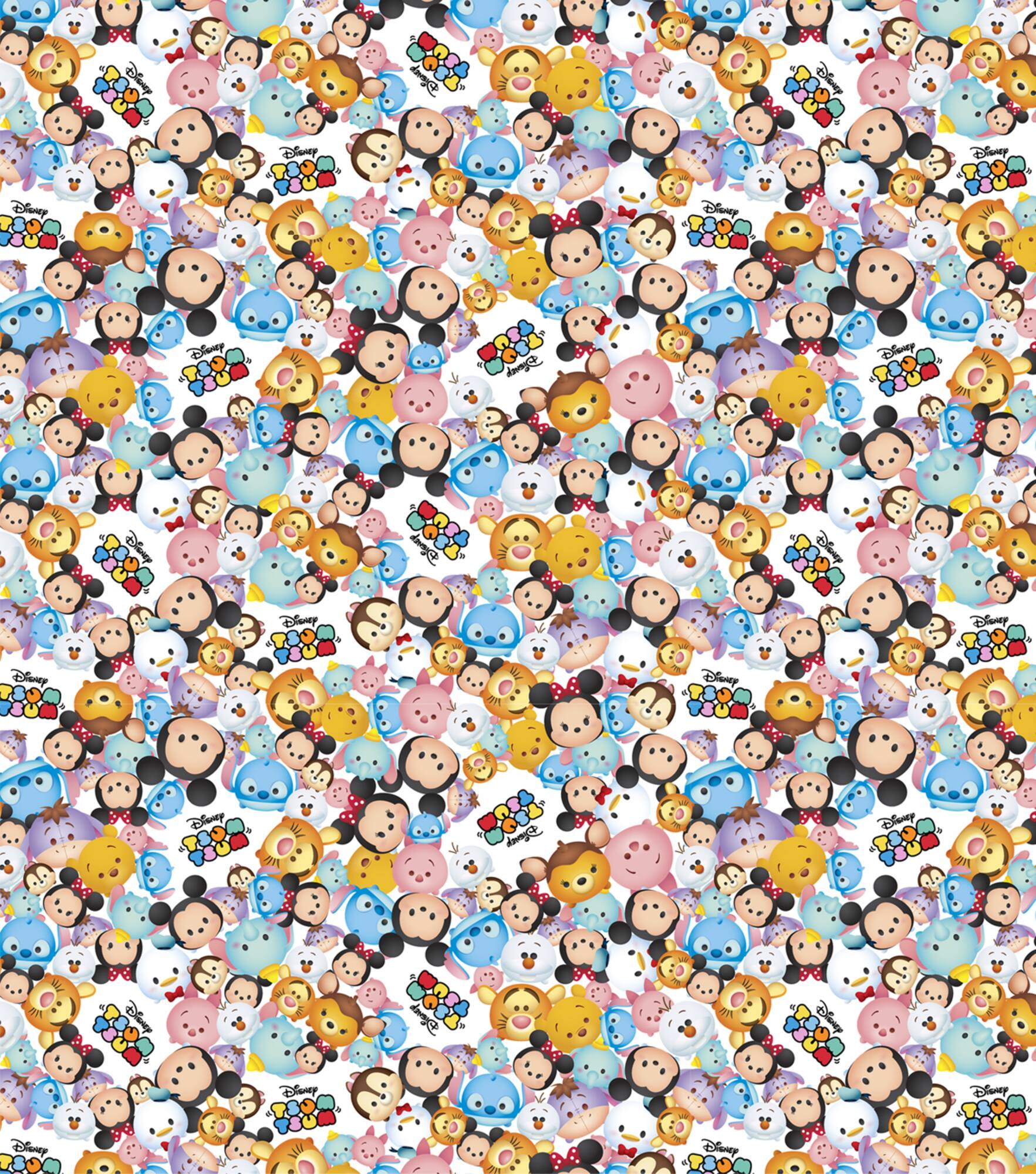 Disney® Tsum Tsum Packed Logo Cotton Fabric